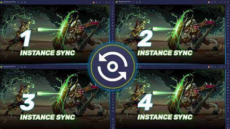 Infographie présentant les différentes fonctionnalités de BlueStacks : Macros, Multi-Instance, Multi-Instance Sync, Script