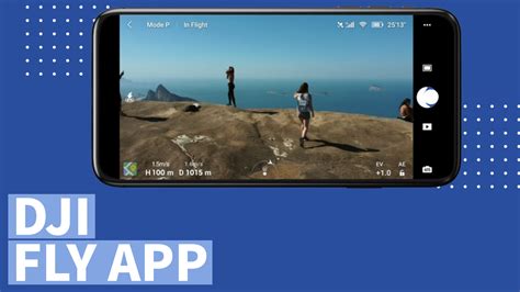Capture d'écran de l'application DJI Fly sur un smartphone