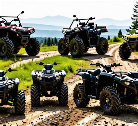 Schéma comparatif des différents modèles de quads Polaris adaptés au déneigement