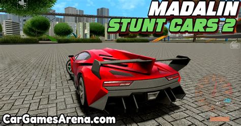 Interface de sélection de voiture dans Madalin Stunt Cars 2 montrant différentes supercars avec leurs options de couleur