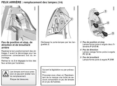 Schéma comparant la taille d'un feu arrière à ampoule et d'un feu arrière LED.