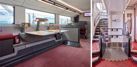 Représentation d'un espace PMR dans le nouveau TGV INOUI avec plateforme élévatrice