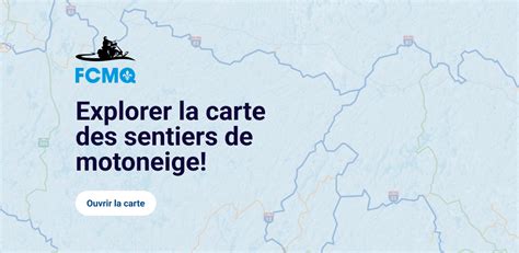 Carte interactive des sentiers de motoneige avec icône d'accès