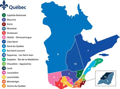 Carte du Québec montrant les zones d'enneigement estimé dans Lanaudière