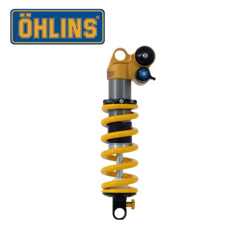 Photographie d'un amortisseur Öhlins YA 009 monté sur une moto