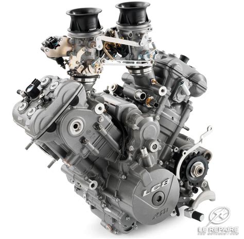 Schéma technique détaillé des améliorations du moteur LC8 de la KTM Super Duke R