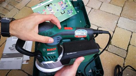 Schéma de la ponceuse orbitale Bosch PEX 125 avec identification des composants principaux