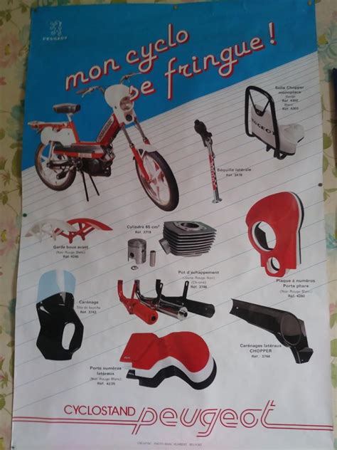 Gamme d'accessoires pour Peugeot 103 proposée par Cyclostand