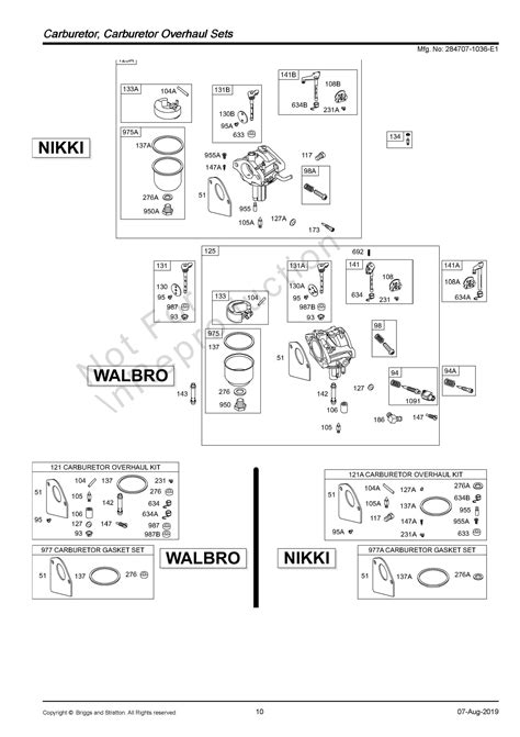 Vue éclatée d'un carburateur Dell'Orto SHA, montrant les différentes pièces et leur assemblage