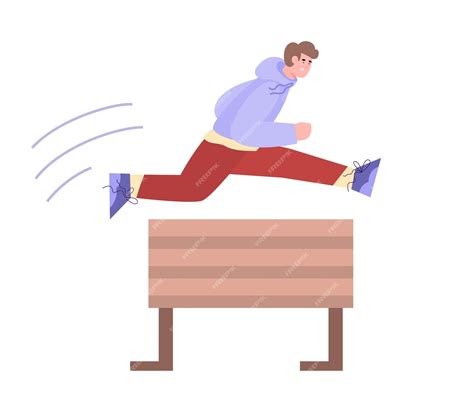 Illustration stylisée d'un carré sautant par-dessus un obstacle dans un environnement géométrique coloré, synchronisé avec des notes de musique.