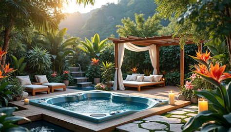 Personnes se relaxant dans un spa extérieur en hiver avec vue sur le lac