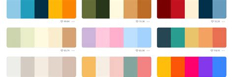 Palette de couleurs vives pour la personnalisation de kits déco