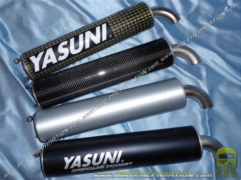 Exemples de cartouches d'échappement Yasuni aux différentes couleurs disponibles