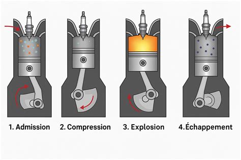 Photos comparatives de différents types de cylindres de moteur