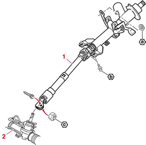 Vue éclatée d'une colonne de direction de moto avec ses roulements