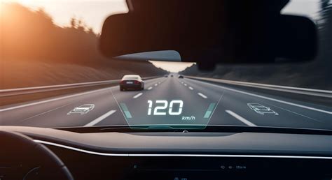 Illustration de l'affichage tête haute projetant des informations sur le pare-brise du Tiguan.