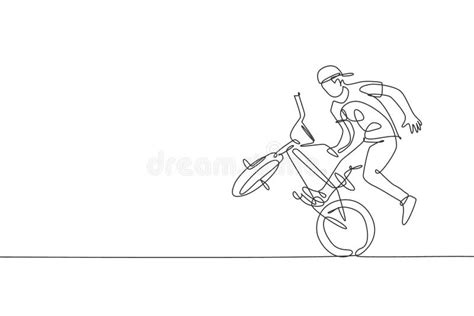 Illustration d'un cycliste BMX effectuant une figure acrobatique dans un skatepark.