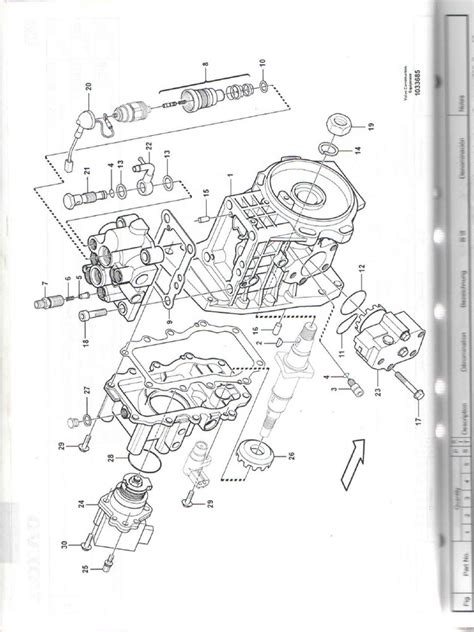 Vue éclatée du moteur du Peugeot 101
