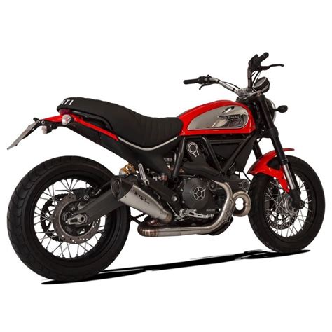 Photo de la Ducati Scrambler avec l'échappement HP Corse EVOXTREME installé