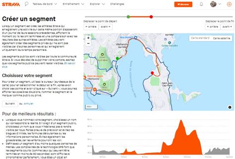 Graphique Strava montrant les performances sur un segment de cyclisme