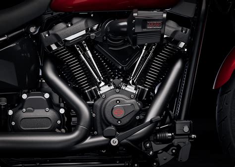 Schéma technique du moteur Milwaukee-Eight 117 avec ses composants clés