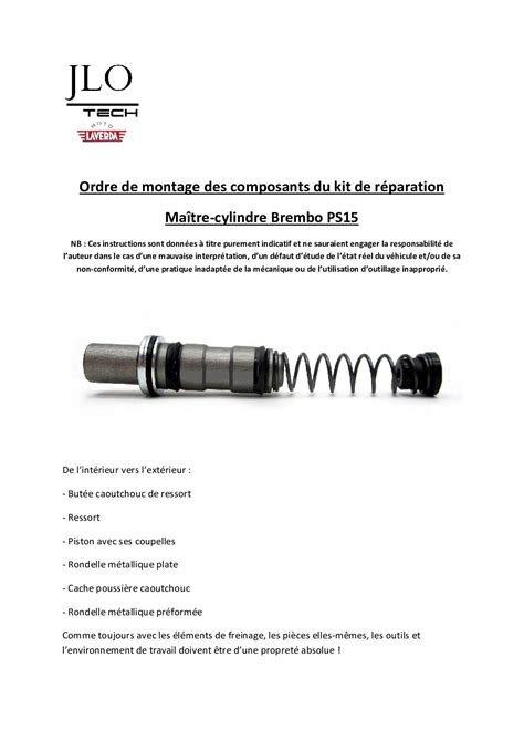 Schéma technique du maître-cylindre Brembo PR16 RCS avec indication des dimensions et du système de réglage de l'entraxe