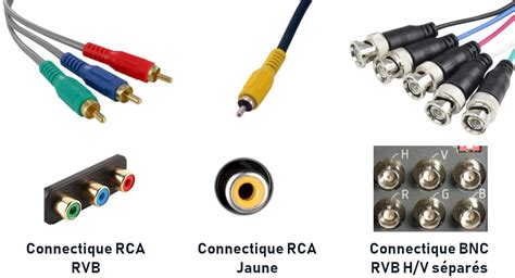 Illustration montrant les deux types de connectiques : à visser et à enfoncer, avec les étapes de vérification.