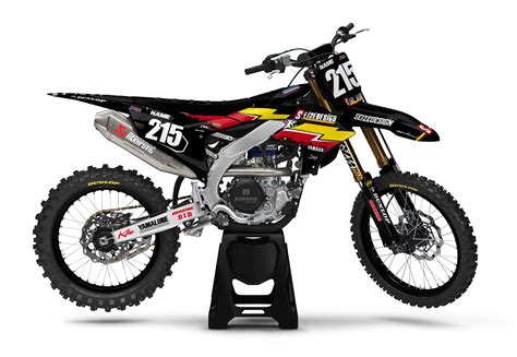 Gamme de fonds de plaque personnalisés pour motos Yamaha YZ et YZF.