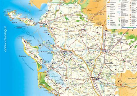 Carte détaillée de la Vélodyssée en Charente-Maritime