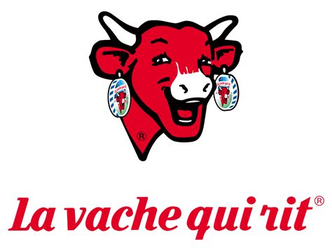 Logo de La Vache qui rit et des cyclistes en action.