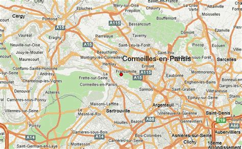 Carte de Cormeilles-en-Parisis et Auvers-sur-Oise avec indication des points de départ