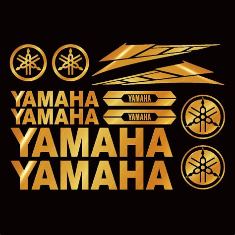 Schéma des différentes tailles de stickers Yamaha FZ8 disponibles