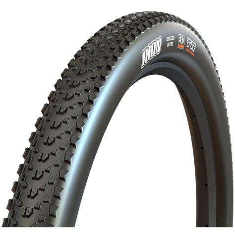 Schéma détaillé du profil du pneu Maxxis Ikon, montrant la disposition et la forme des crampons pour l'adhérence et le roulement.