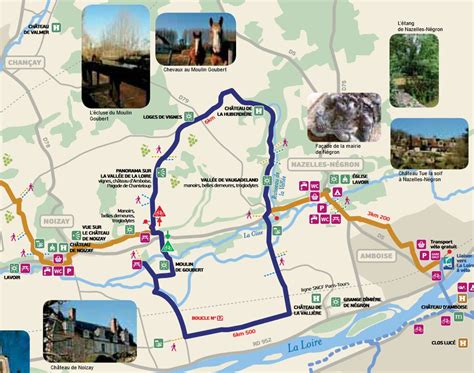Carte des itinéraires cyclables de Saumur Val de Loire