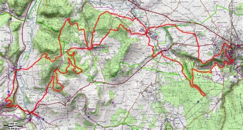 Carte générale des parcours VTT proposés par le Cyclo Club Lambersart
