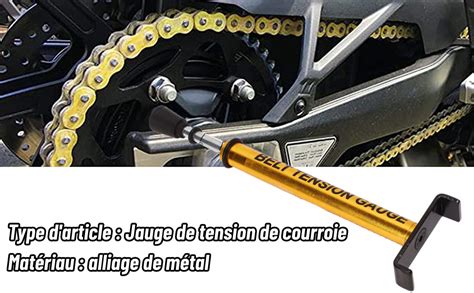 Illustration du réglage de la tension de la chaîne