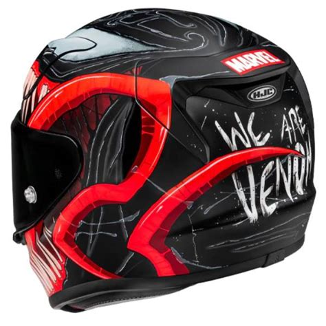 Schéma du contenu de la boîte du casque HJC RPHA 11 Anti Venom, montrant le casque, les visières, la housse et les accessoires.