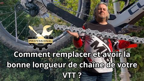 Infographie sur la ligne de chaîne d'un VTT