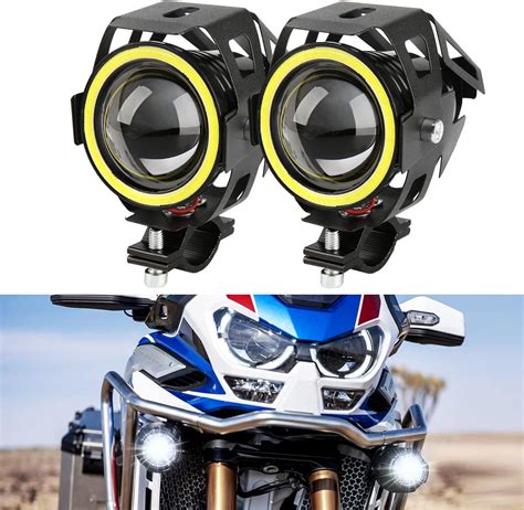 Illustration d'un phare moto Full LED HALO avec anneaux lumineux