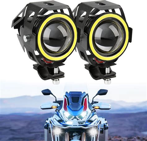 Infographie montrant les étapes d'installation d'un phare de moto