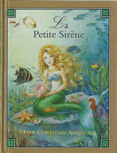 Illustration du conte de Hans Christian Andersen : la petite sirène renonçant au prince