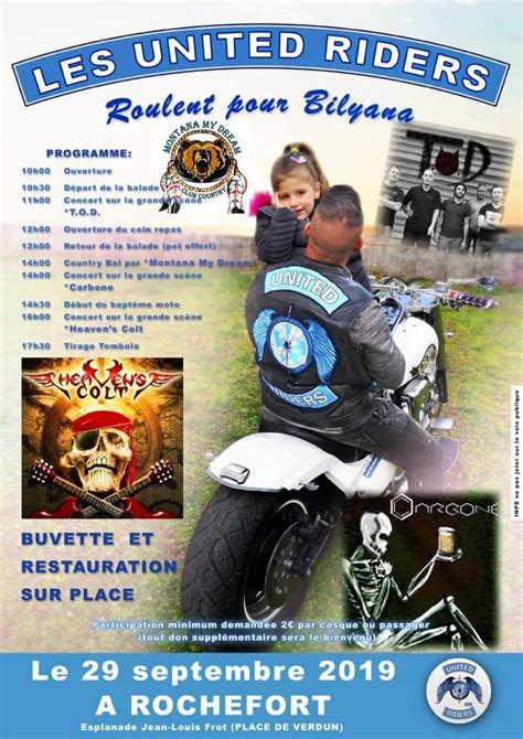 Affiche de l'événement des United Riders à Rochefort.