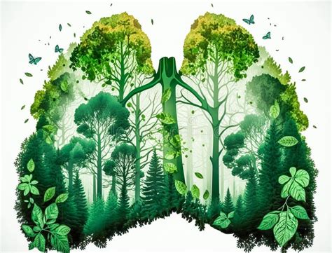 Illustration d'une forêt avec des arbres aux branches en forme de mains, symbolisant le lien entre végétal et humain.