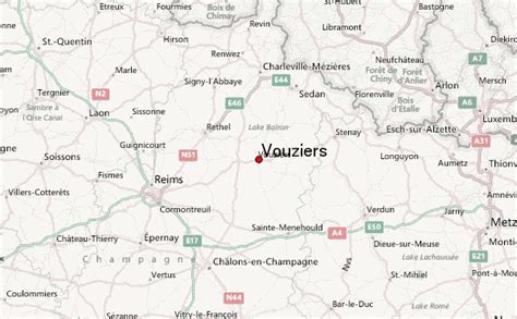 Carte de Vouziers et de ses environs avec les tracés des spéciales de l'enduro moto