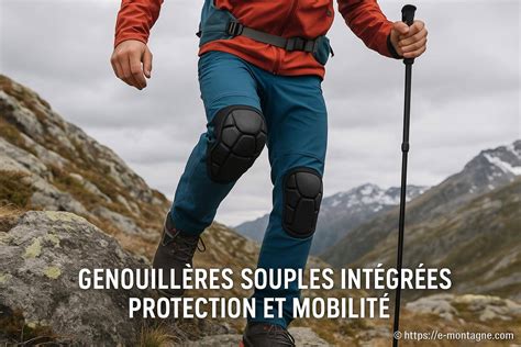 Schéma comparatif des genouillères rigides et souples, illustrant les zones de protection.