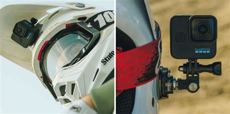 Illustration d'une caméra GoPro montée sur un casque de moto