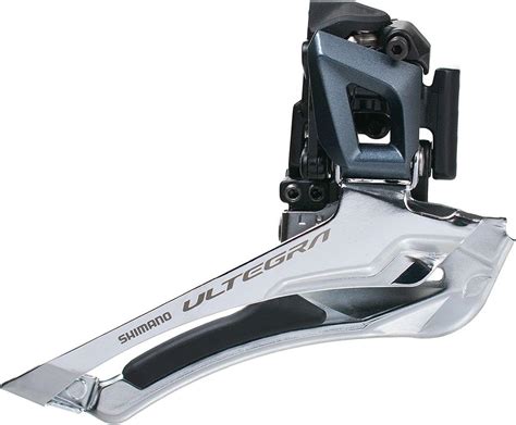 Vue détaillée du dérailleur avant Shimano Ultegra R8000, mettant en évidence son design affiné