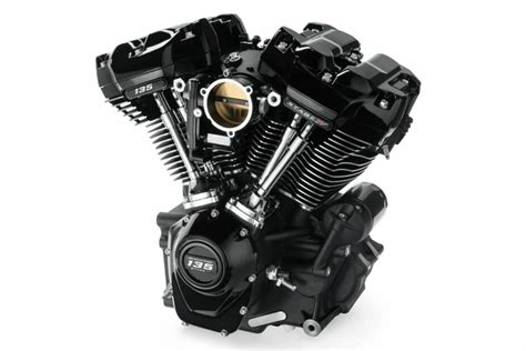 Schéma comparatif d'un moteur Harley-Davidson V-Twin et d'un moteur moderne 4 cylindres