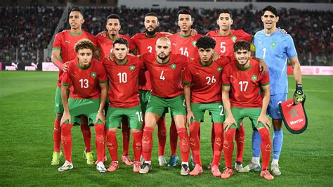 Photo de l'équipe marocaine lors de la Coupe du Monde 2022