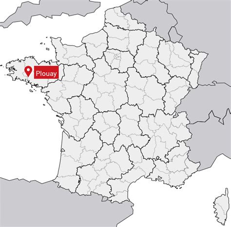 Carte de Plouay et de ses environs en Bretagne